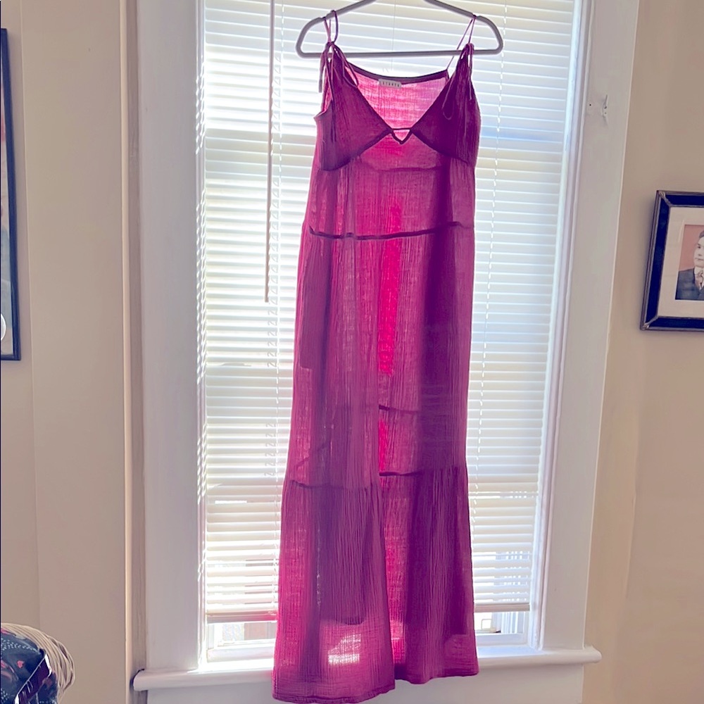 LACAUSA Berry Maxi Dress